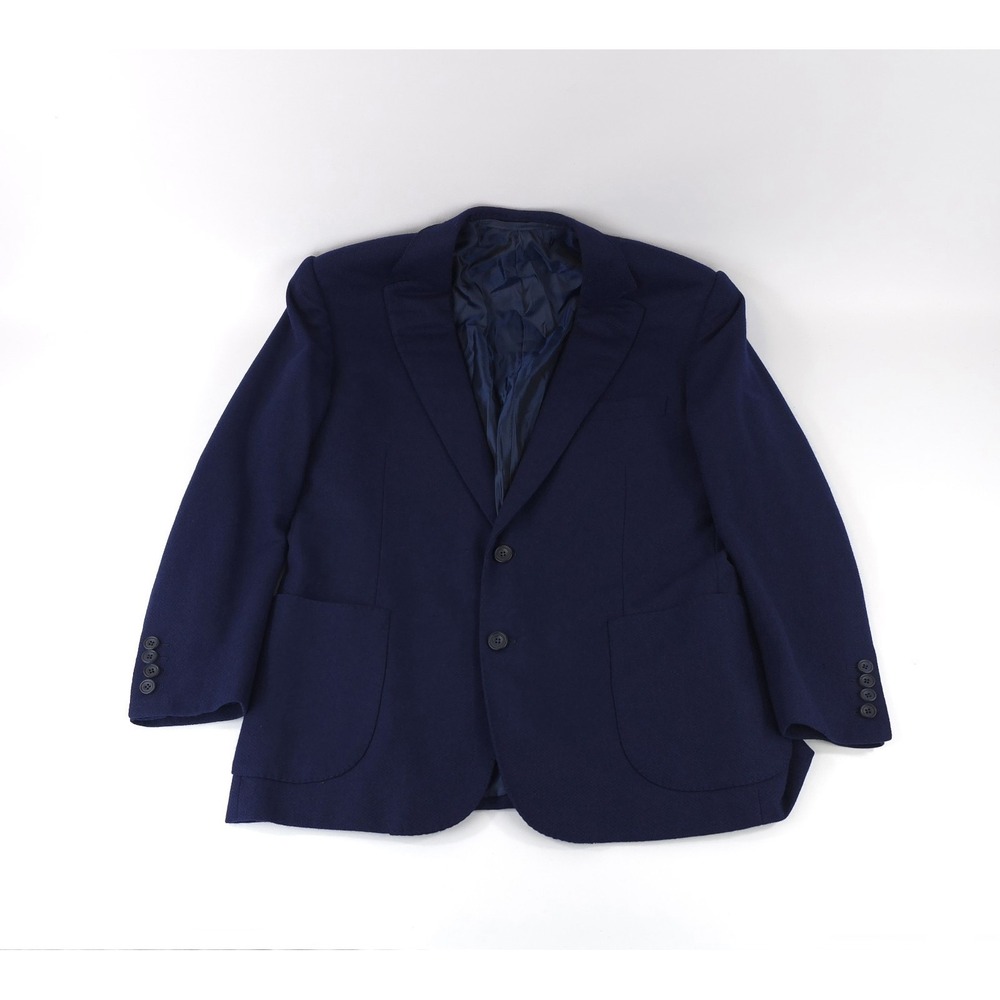 Thom Sweeney Men's UK/US 42  EU52 Long Wool Navy Blue Blazer Coat Jacket